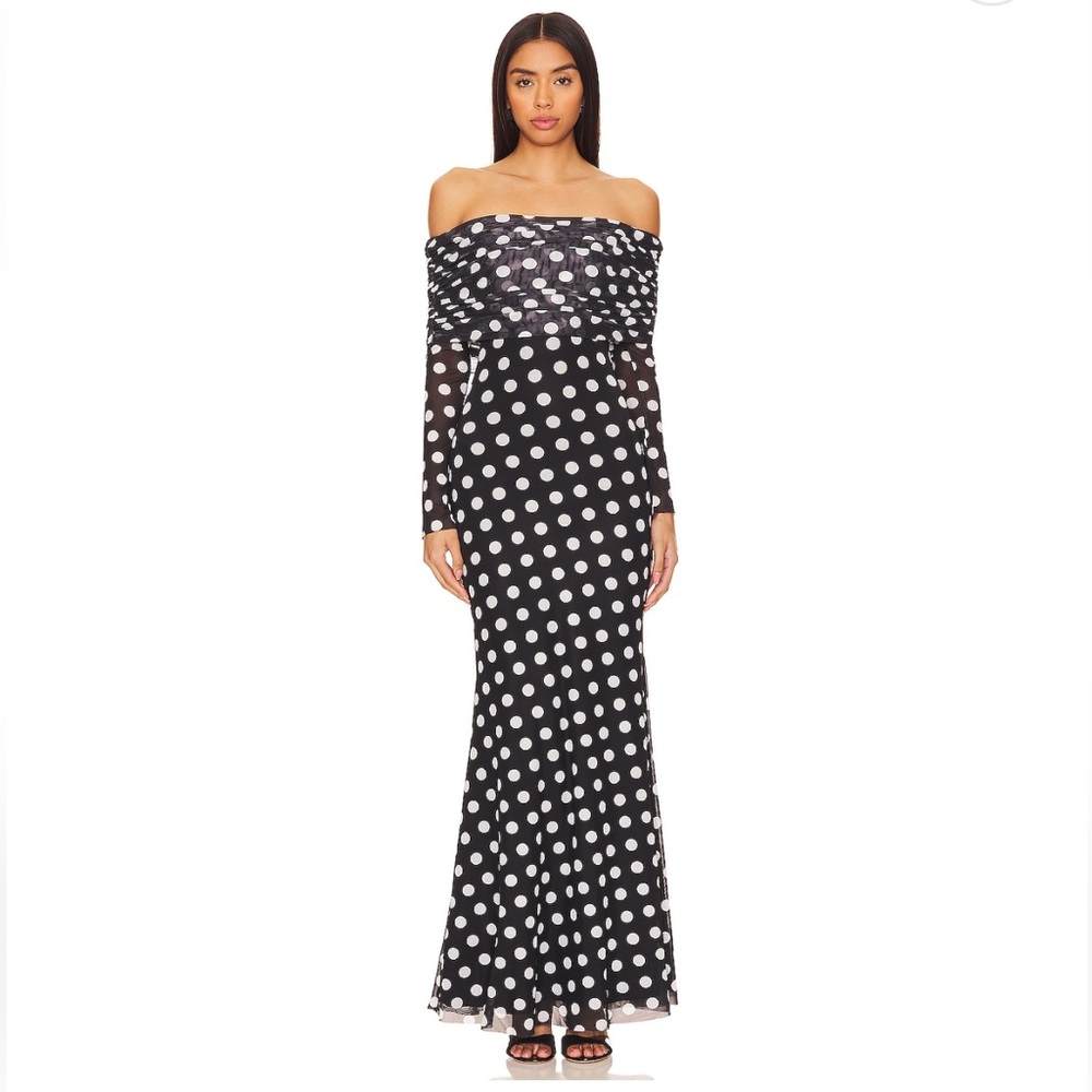 AFRM Thelma Dress in Diagonal Dot